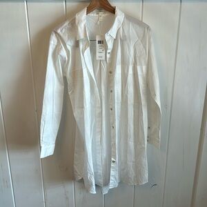 NWT Eileen Fisher XS Classic White Shirt Oversized